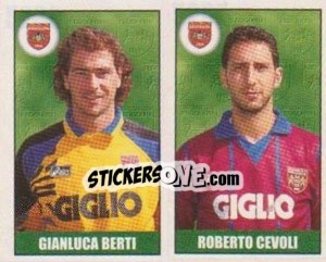 Sticker Berti / Cevoli - Calcio 1997-1998 - Merlin