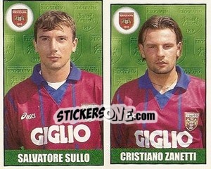 Cromo Salvatore Sullo / Cristiano Zanetti - Calcio 1997-1998 - Merlin
