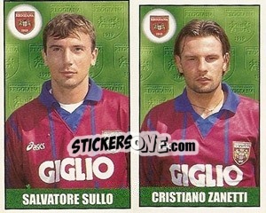 Sticker Salvatore Sullo / Cristiano Zanetti - Calcio 1997-1998 n. 527 - Merlin