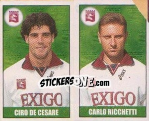 Sticker Cesare / Ricchetti - Calcio 1997-1998 n. 542 - Merlin