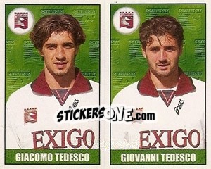 Sticker Giacomo Tedesco / Giovanni Tedesco - Calcio 1997-1998 - Merlin
