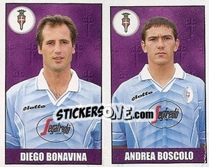 Cromo Bonavina / Boscolo - Calcio 1997-1998 - Merlin