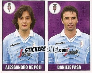 Sticker De Poli / Pasa - Calcio 1997-1998 n. 559 - Merlin