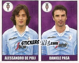 Sticker De Poli / Pasa - Calcio 1997-1998 - Merlin