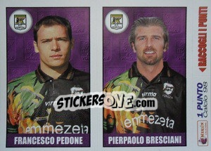 Sticker Pedone / Bresciani - Calcio 1997-1998 n. 567 - Merlin
