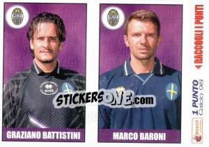 Sticker Battistini / Baroni - Calcio 1997-1998 - Merlin
