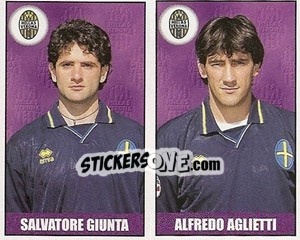 Figurina Salvatore Giunta / Alfredo Aglietti - Calcio 1997-1998 - Merlin