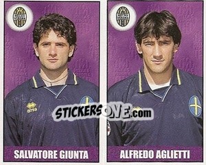 Sticker Salvatore Giunta / Alfredo Aglietti - Calcio 1997-1998 n. 575 - Merlin