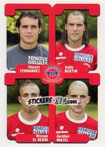Sticker Fernandez / Bertin / El Bekri / Mazel - FOOT 2004-2005 n. 414 - Panini