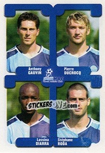 Cromo Gauvin / Ducrocq / Lassana Diarra / Roda - FOOT 2004-2005 - Panini