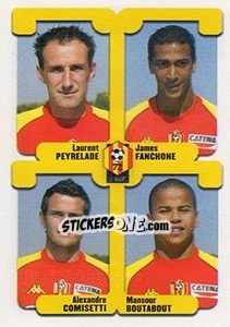 Cromo Peyrelade / Fanchone / Comisetti / Boutabout - FOOT 2004-2005 - Panini