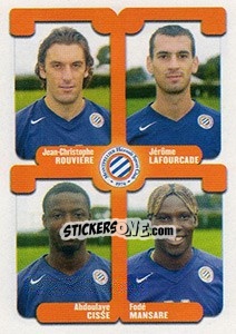 Sticker Rouviere / Lafourcade / Cisse / Mansare - FOOT 2004-2005 - Panini