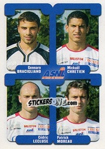 Sticker Bracigliano / Chretien / Lecluse / Moreau - FOOT 2004-2005 n. 462 - Panini