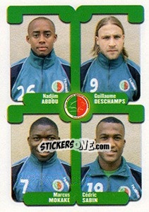 Sticker Abdou / Deshamps / Mokake / Sabin - FOOT 2004-2005 - Panini