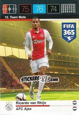 Figurina Ricardo van Rhijn - FIFA 365: 2015-2016. Adrenalyn XL n. 12 - Panini
