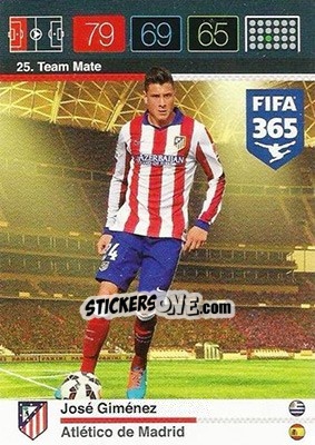 Sticker José Giménez - FIFA 365: 2015-2016. Adrenalyn XL n. 25 - Panini