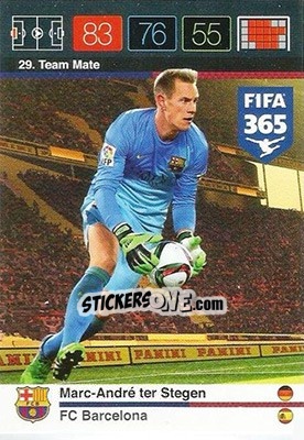 Sticker Marc-André ter Stegen - FIFA 365: 2015-2016. Adrenalyn XL - Panini