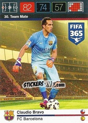 Sticker Claudio Bravo - FIFA 365: 2015-2016. Adrenalyn XL n. 30 - Panini