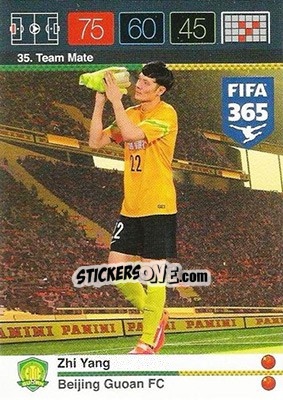 Sticker Zhi Yang - FIFA 365: 2015-2016. Adrenalyn XL n. 35 - Panini