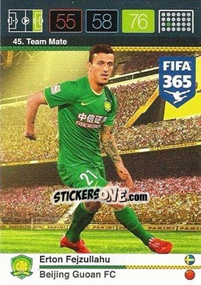 Sticker Erton Fajzullahu - FIFA 365: 2015-2016. Adrenalyn XL - Panini