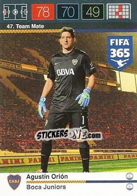 Sticker Agustín Orion - FIFA 365: 2015-2016. Adrenalyn XL n. 47 - Panini