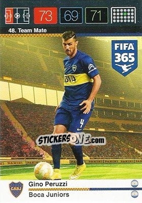 Cromo Gino Peruzzi - FIFA 365: 2015-2016. Adrenalyn XL n. 48 - Panini