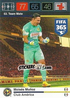 Sticker Moisés Muñoz - FIFA 365: 2015-2016. Adrenalyn XL n. 53 - Panini