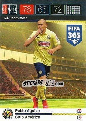 Sticker Pablo Aguilar - FIFA 365: 2015-2016. Adrenalyn XL n. 54 - Panini