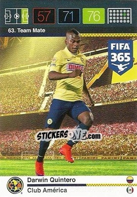 Sticker Darwin Quintero - FIFA 365: 2015-2016. Adrenalyn XL n. 63 - Panini