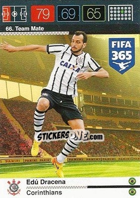 Sticker Edu Dracena - FIFA 365: 2015-2016. Adrenalyn XL n. 66 - Panini