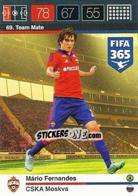 Sticker Mário Fernandes - FIFA 365: 2015-2016. Adrenalyn XL n. 69 - Panini
