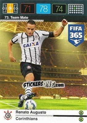 Sticker Renato Augusto - FIFA 365: 2015-2016. Adrenalyn XL n. 73 - Panini