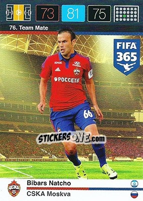 Sticker Bibras Natkho - FIFA 365: 2015-2016. Adrenalyn XL n. 76 - Panini