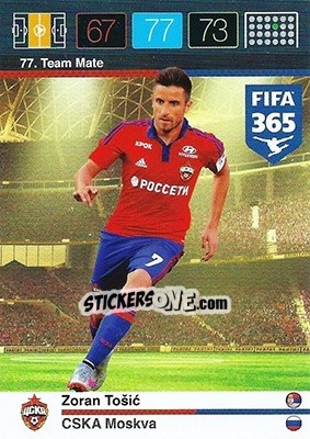 Figurina Zoran Tošic - FIFA 365: 2015-2016. Adrenalyn XL - Panini