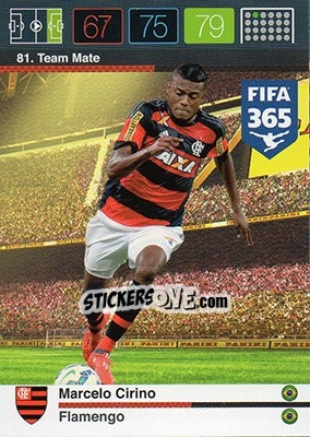 Sticker Marcelo Cirino - FIFA 365: 2015-2016. Adrenalyn XL n. 81 - Panini
