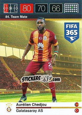 Sticker Aurélien Chedjou - FIFA 365: 2015-2016. Adrenalyn XL n. 84 - Panini