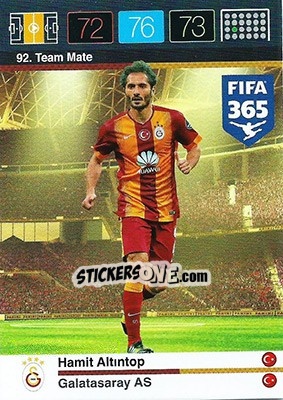 Sticker Hamit Altintop - FIFA 365: 2015-2016. Adrenalyn XL n. 92 - Panini
