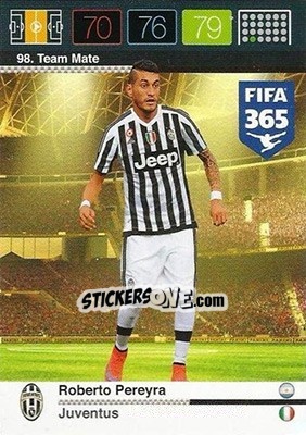 Sticker Roberto Pereyra - FIFA 365: 2015-2016. Adrenalyn XL n. 98 - Panini