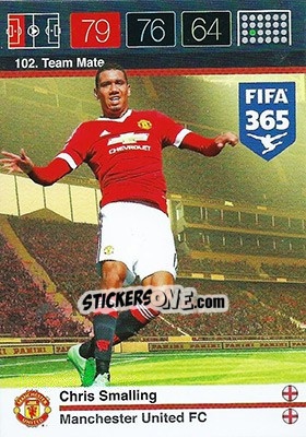 Sticker Chris Smalling - FIFA 365: 2015-2016. Adrenalyn XL n. 102 - Panini