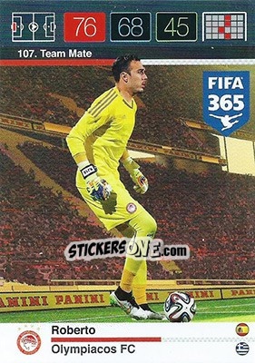 Cromo Roberto - FIFA 365: 2015-2016. Adrenalyn XL n. 107 - Panini