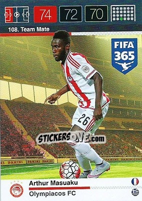 Sticker Arthur Masuaku - FIFA 365: 2015-2016. Adrenalyn XL n. 108 - Panini