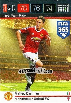 Sticker Matteo Darmian - FIFA 365: 2015-2016. Adrenalyn XL n. 109 - Panini