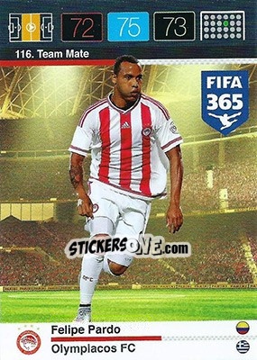 Sticker Felipe Pardo - FIFA 365: 2015-2016. Adrenalyn XL n. 116 - Panini