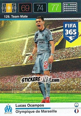 Figurina Lucas Ocampos - FIFA 365: 2015-2016. Adrenalyn XL - Panini