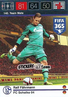 Sticker Ralf Fährmann - FIFA 365: 2015-2016. Adrenalyn XL n. 140 - Panini
