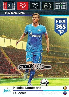 Cromo Nicolas Lombaerts - FIFA 365: 2015-2016. Adrenalyn XL - Panini