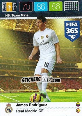 Sticker James Rodriguez - FIFA 365: 2015-2016. Adrenalyn XL n. 145 - Panini