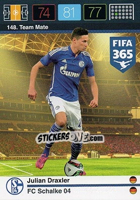 Sticker Julian Draxler - FIFA 365: 2015-2016. Adrenalyn XL n. 148 - Panini