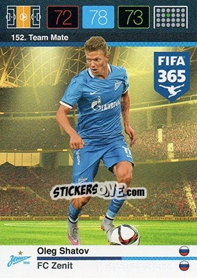 Cromo Oleg Shatov - FIFA 365: 2015-2016. Adrenalyn XL - Panini