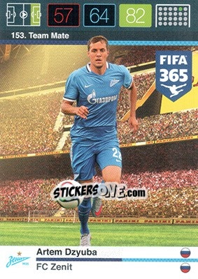 Sticker Artem Dzyuba - FIFA 365: 2015-2016. Adrenalyn XL n. 153 - Panini